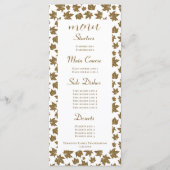 Ahorn-Blätter Dankbarer Erntedank Brunch Abendesse Menükarte (Vorderseite)