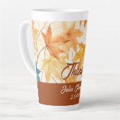 Ahorn-Blätter Dankbarer Erntedank Brunch Abendesse Milchtasse (Linke Ecke)