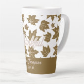 Ahorn-Blätter Dankbarer Erntedank Brunch Abendesse Milchtasse (Rechte Ecke)