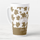 Ahorn-Blätter Dankbarer Erntedank Brunch Abendesse Milchtasse (Linke Ecke)