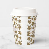 Ahorn-Blätter Dankbarer Erntedank Brunch Abendesse Pappbecher (Links)