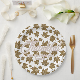 Ahorn-Blätter Dankbarer Erntedank Brunch Abendesse Pappteller