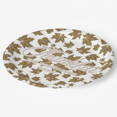 Ahorn-Blätter Dankbarer Erntedank Brunch Abendesse Pappteller (Schrägansicht)