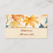 Ahorn-Blätter Dankbarer Erntedank Brunch Abendesse Platzkarte (Vorderseite)