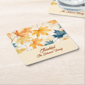 Ahorn-Blätter Dankbarer Erntedank Brunch Abendesse Rechteckiger Pappuntersetzer (angewinkelt)