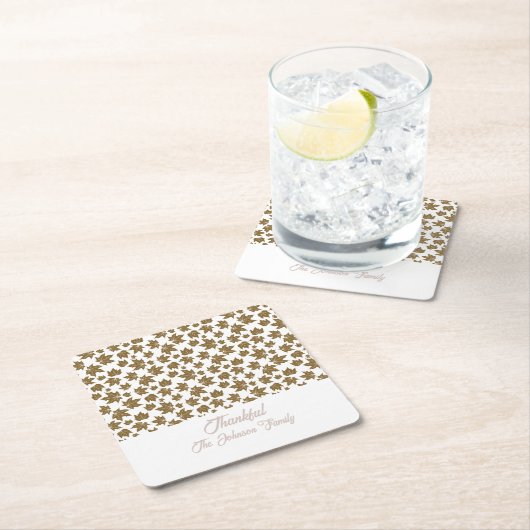 Ahorn-Blätter Dankbarer Erntedank Brunch Abendesse Rechteckiger Pappuntersetzer (Vor Ort)