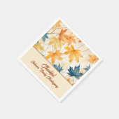 Ahorn-Blätter Dankbarer Erntedank Brunch Abendesse Serviette (Ecke)