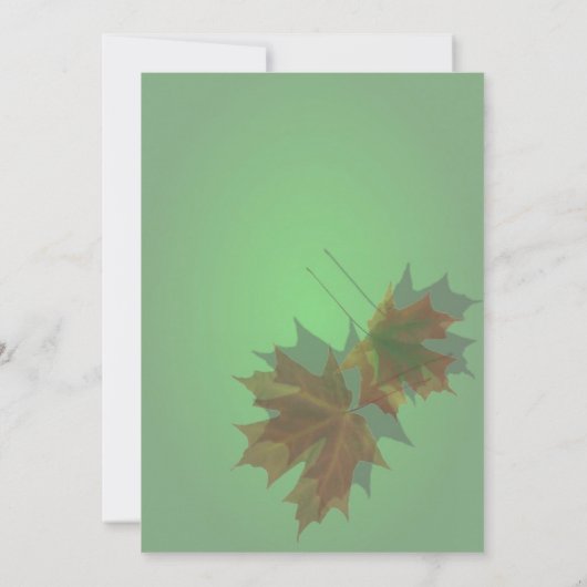 Ahorn-Blätter Einladung (Rückseite)