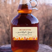 Ahorn-Blätter - Etikett für die Kapselhülle