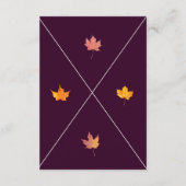 Ahorn-Blätter fallen Baby-Dusche-Registrierung Begleitkarte (Rückseite)