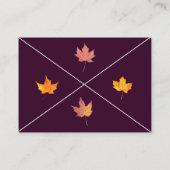 Ahorn-Blätter fallen Babyduschbücher für Baby Begleitkarte (Rückseite)