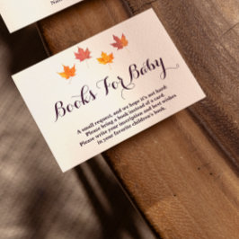 Ahorn-Blätter fallen Babyduschbücher für Baby Begleitkarte