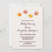 Ahorn-Blätter fallen Babydusche Einladung (Vorderseite)