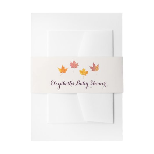 Ahorn-Blätter fallen Babydusche Einladungsbanderole (Vorderseite Beispiel)