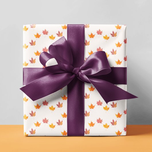 Ahorn-Blätter fallen Babydusche Geschenkpapier