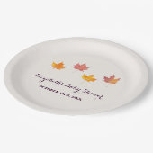 Ahorn-Blätter fallen Babydusche Pappteller (Schrägansicht)