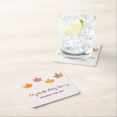 Ahorn-Blätter fallen Babydusche Rechteckiger Pappuntersetzer (Vor Ort)