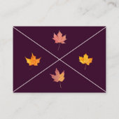 Ahorn-Blätter fallen Babydusche Windeln Raffle Begleitkarte (Rückseite)