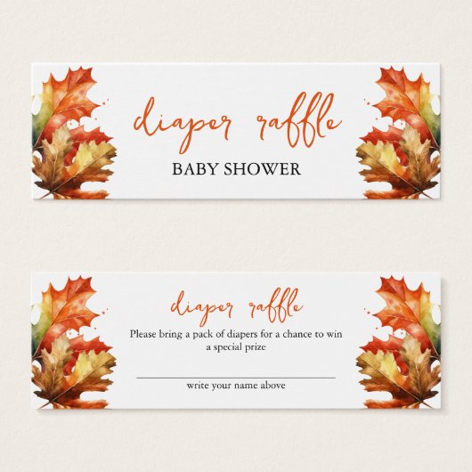 Ahorn-Blätter fallen Babydusche Windelwindeln (Vorne & Hinten)