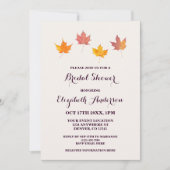 Ahorn-Blätter fallen Brautparty Einladung (Vorderseite)