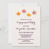 Ahorn-Blätter fallen ins Engagement Einladung (Vorderseite)