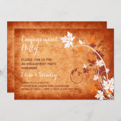 Ahorn-Blätter für die Hochzeit im Herbst Orange Einladung (Vorne/Hinten)