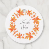 Ahorn-Blätter für Wasserfarben Wreath Geschenkanhänger (Vorderseite)