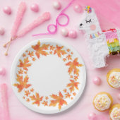 Ahorn-Blätter für Wasserfarben Wreath Pappteller (Party)