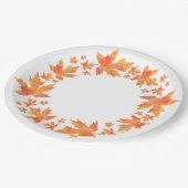 Ahorn-Blätter für Wasserfarben Wreath Pappteller (Schrägansicht)