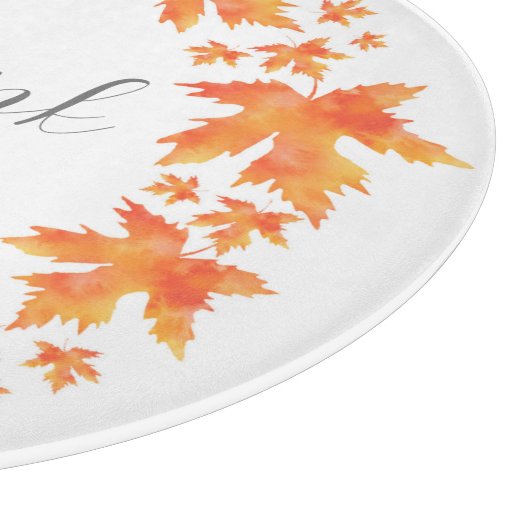 Ahorn-Blätter für Wasserfarben Wreath Schneidebrett (Ecke)