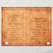 Ahorn-Blätter gefaltete Hochzeit im Herbst (Rückseite)