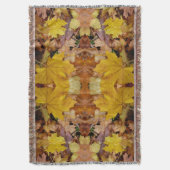 Ahorn-Blätter Gelbe Herbstnatur Decke (Vorderseite Vertikal)