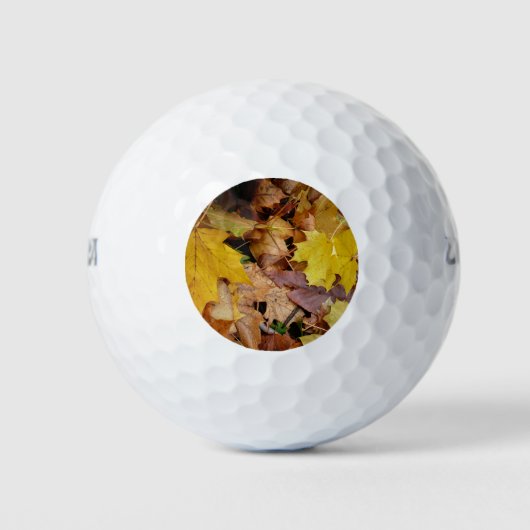 Ahorn-Blätter Gelbe Herbstnatur Golfball (Vorderseite)