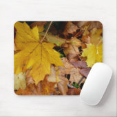 Ahorn-Blätter Gelbe Herbstnatur Mousepad (Mit Mouse)
