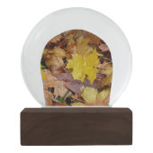 Ahorn-Blätter Gelbe Herbstnatur Schneekugel (Rückseite)