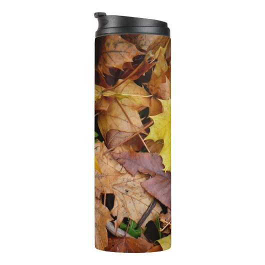 Ahorn-Blätter Gelbe Herbstnatur Thermosbecher (Nach rechts gedreht)