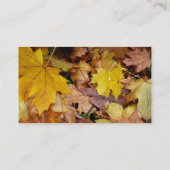 Ahorn-Blätter Gelbe Herbstnatur Visitenkarte (Rückseite)