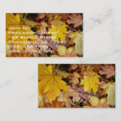 Ahorn-Blätter Gelbe Herbstnatur Visitenkarte (Vorne/Hinten)