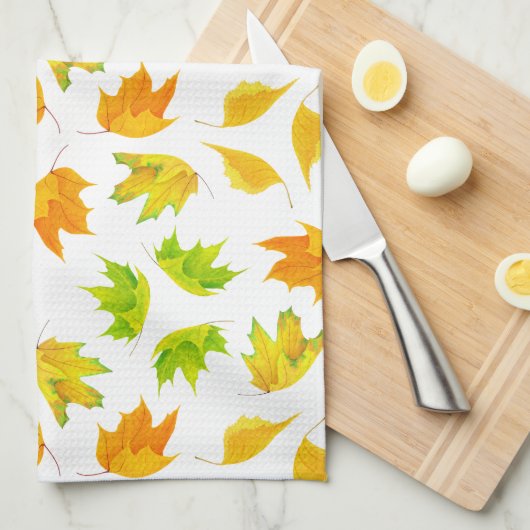 Ahorn-Blätter Geschirrtuch (Viertel Falte)