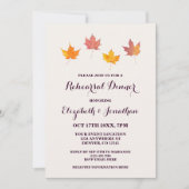 Ahorn-Blätter Herbst Probe Abendessen Einladung (Vorderseite)