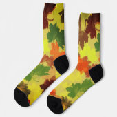 Ahorn-Blätter Herbst Socken (Linkes Detail)
