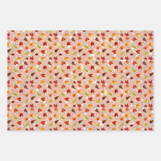 Ahorn-Blätter im Herbst/Herbst, Pumpkin Geschenkpapier Set (Vorderseite 2)