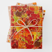 Ahorn-Blätter im Herbst/Herbst, Pumpkin Geschenkpapier Set (Beispiel)
