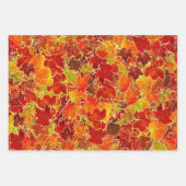 Ahorn-Blätter im Herbst/Herbst, Pumpkin Geschenkpapier Set (Vorderseite)
