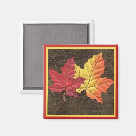 Ahorn-Blätter im Herbst Magnet (Vorderseite/Rückseite)