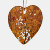 Ahorn-Blätter in den Herbstzweigen Keramik Ornament (Links)