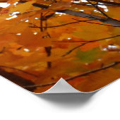 Ahorn-Blätter in den Herbstzweigen Poster (Ecke)