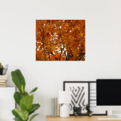 Ahorn-Blätter in den Herbstzweigen Poster (Heimbüro)