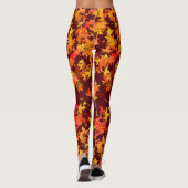 Ahorn-Blätter in hellen Herbstfarben Leggings (Rückseite)
