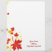 Ahorn-Blätter in Herbstfarben mit benutzerdefinier Briefbogen (Vorderseite)